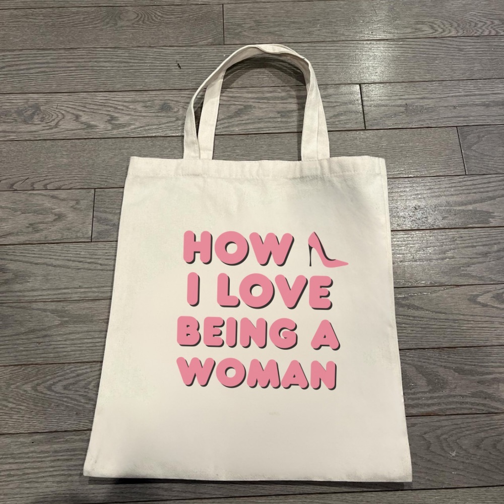 Chic Cream Tote with Pink Accents